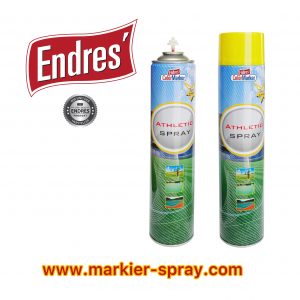 Endres - Sportplatzmarkierung "Athleticspray" gelb Art-Nr.75052. Reichweite ca. 195m/Dose= nur ca. 3,5 Dosen/Platz. Auf Lager