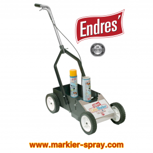 Endres bester 4Rad-Markierwagen ( durch eigene Herstellung) Art-Nr.5080, z.B. für AbgrenzMarker-Endres Art-Nr.5110 weiß, zum Sprühen von langen, geraden Linien. Am Lager